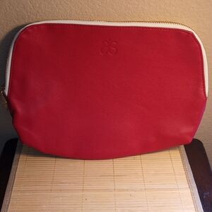 NWOT Arbonne Red Cosmetic Travel Bag